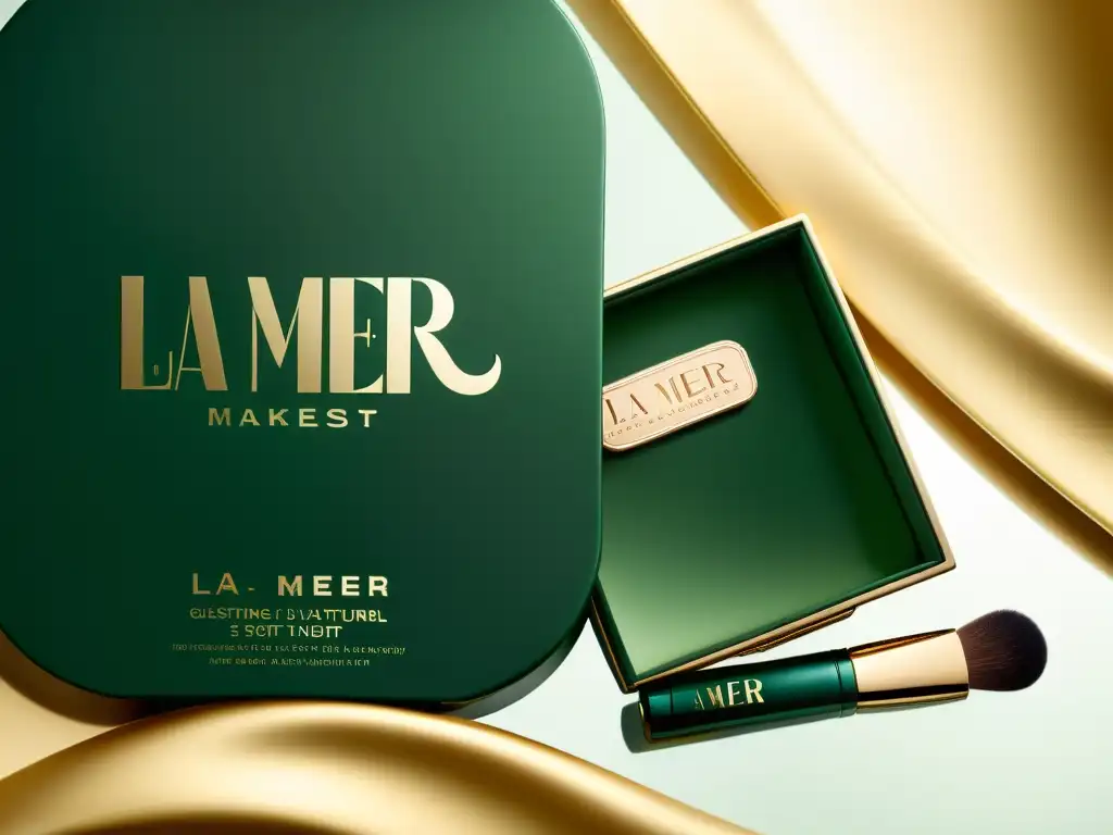 Análisis del nuevo set de maquillaje La Mer: lujo y refinamiento en el packaging bajo luz natural