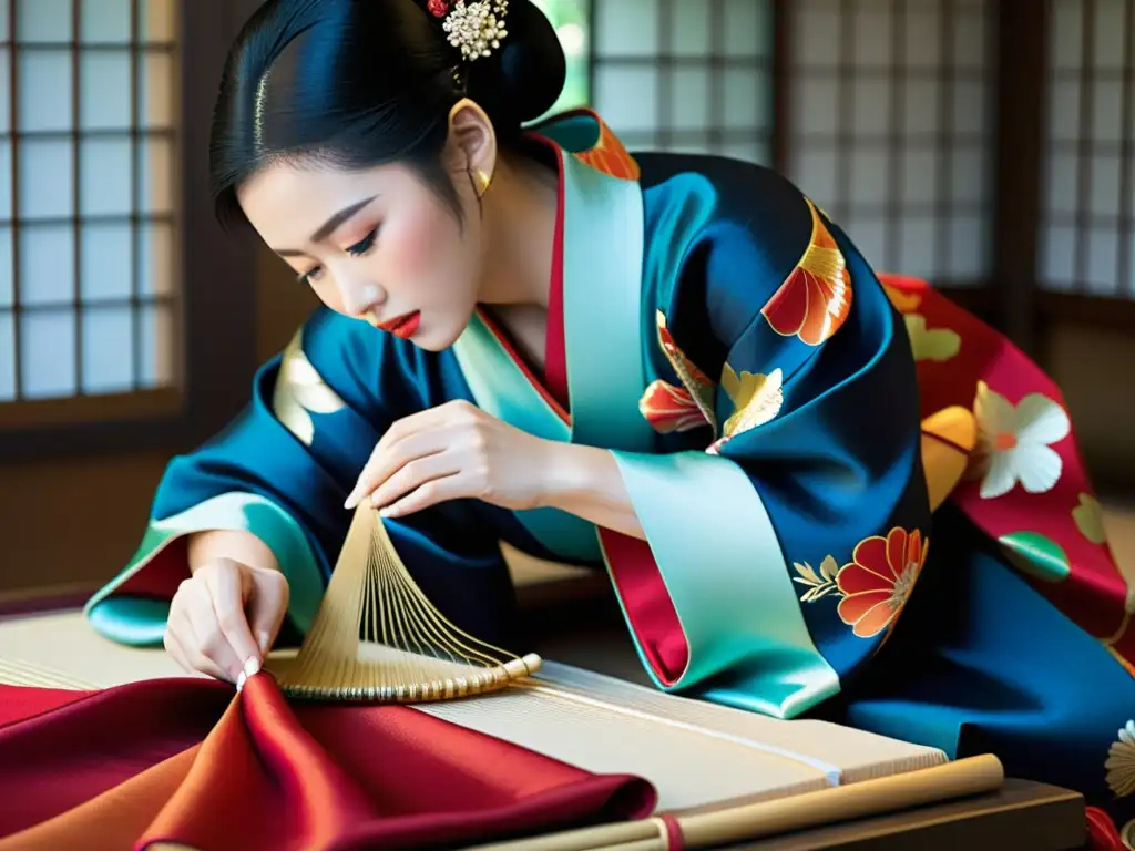 Un artesano japonés crea un kimono con innovaciones en tejidos moda asiática, destacando la tradición y la evolución en la moda