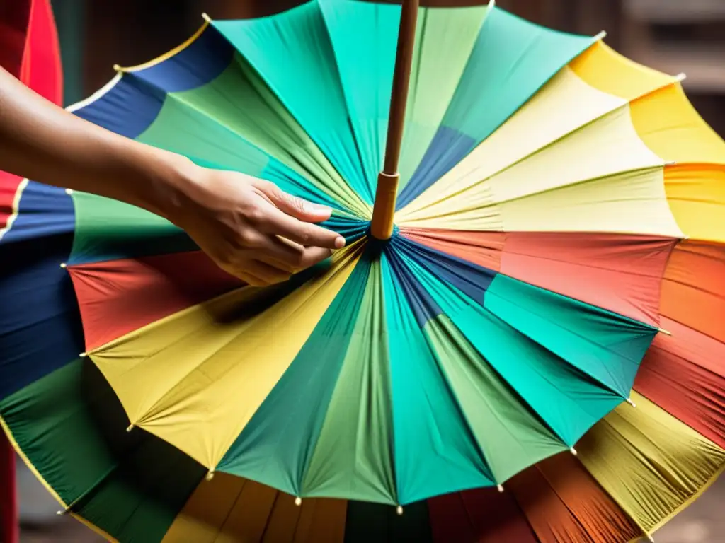 Un artesano paraguayo crea un paraguas tradicional con destreza, destacando la historia, moda y el impacto cultural de esta artesanía icónica