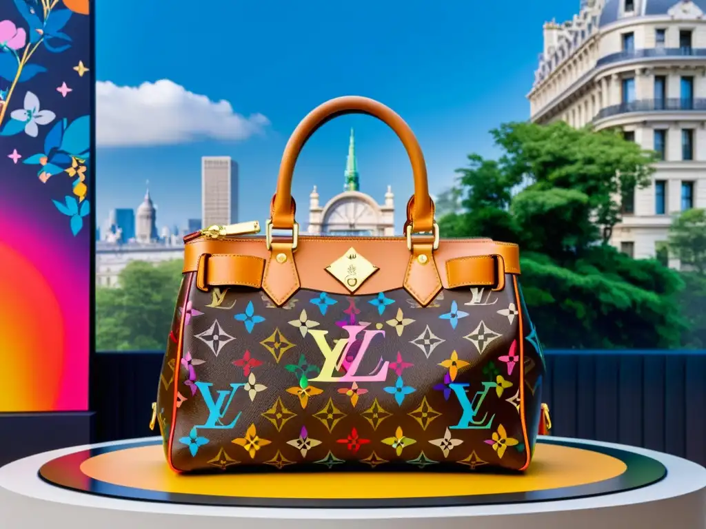 Colaboración Louis Vuitton con artistas contemporáneos: instalación de arte urbano vibrante y moderna en la ciudad