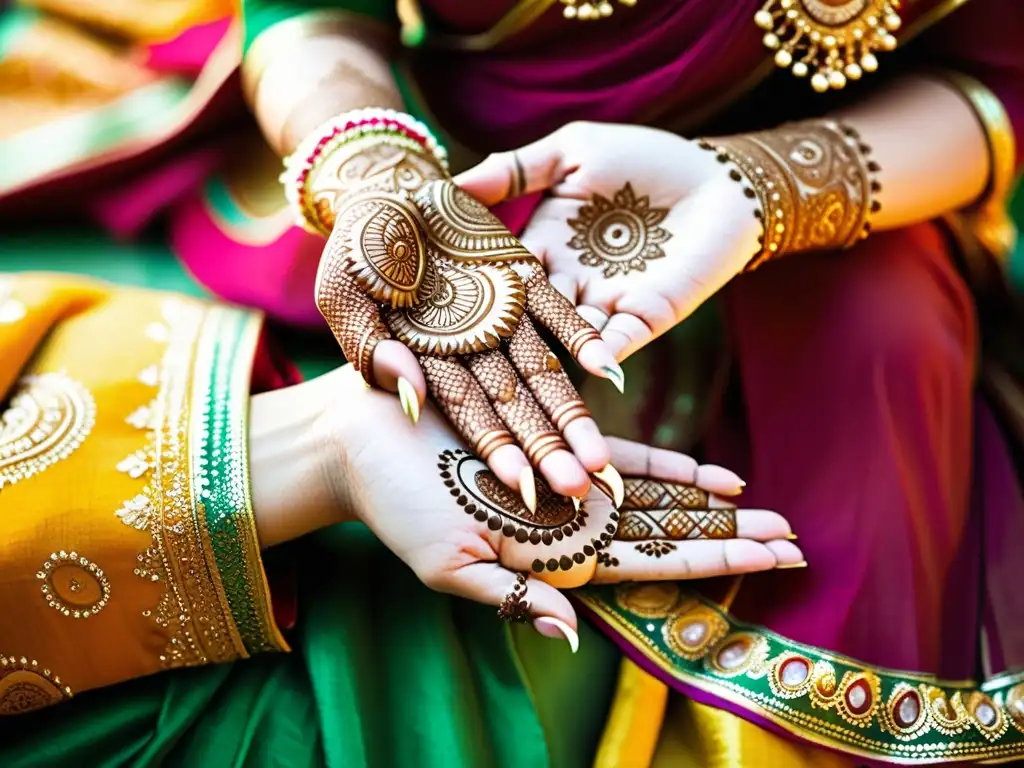 La belleza y significado cultural de mehndi en una boda tradicional india