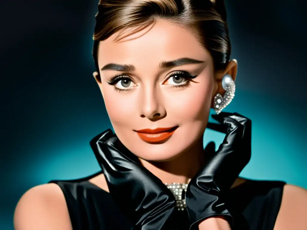 Closeup de Audrey Hepburn como Holly Golightly en 'Desayuno en Tiffany's