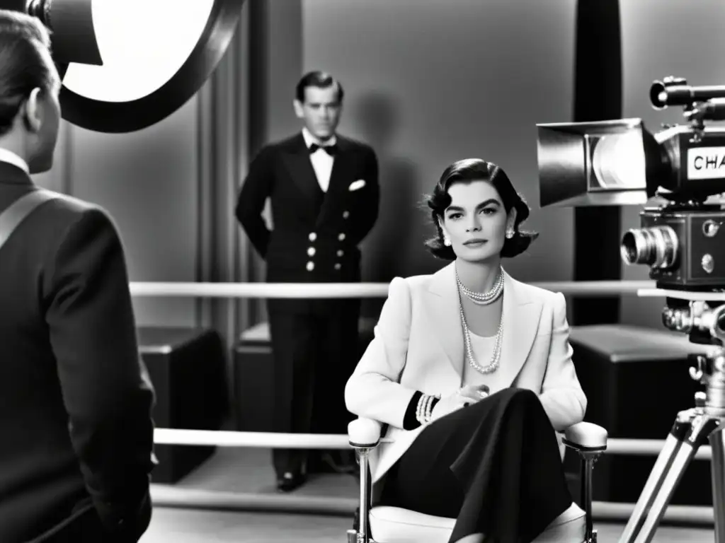 Coco Chanel, atemporal en el set de cine, rodeada de actores y equipo