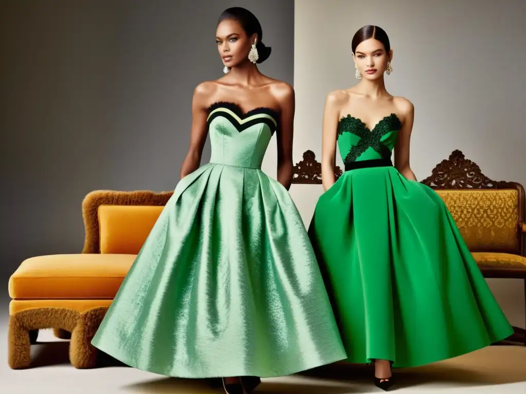 Una colección de moda icónica de Oscar de la Renta, evocando impacto cultural en la moda a lo largo de los siglos