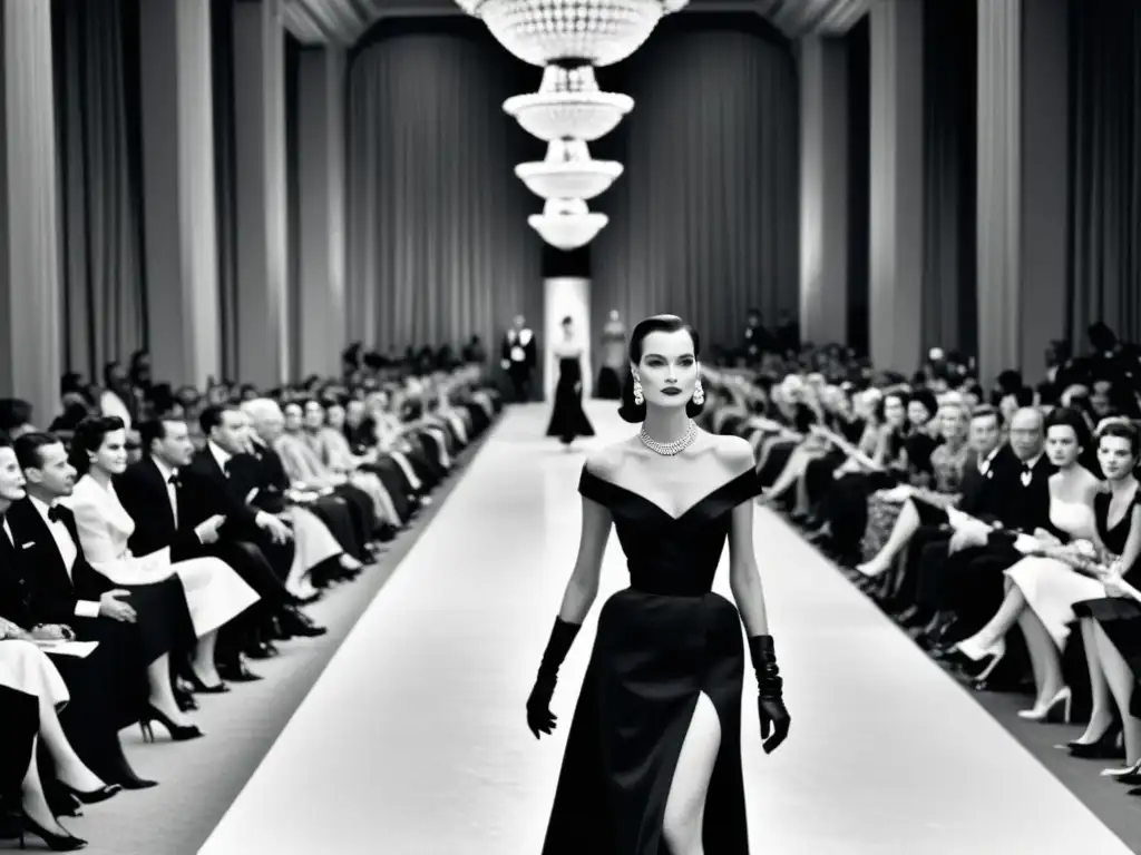 Desfile de alta costura de los años 50 con vestidos icónicos de Dior, Balenciaga y Givenchy