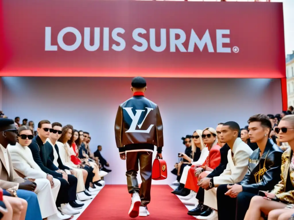 Desfile de la impactante colaboración entre Louis Vuitton y Supreme, fusionando lujo y streetwear en la pasarela