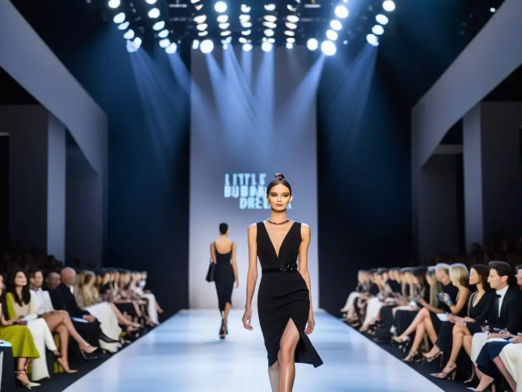 Desfile de moda contemporáneo con vestidos inspirados en el legado del pequeño vestido negro