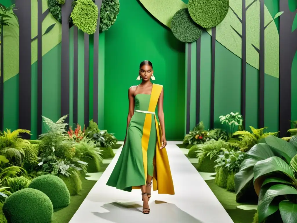 Desfile de moda ecológica en la selva: influencia ambientalista