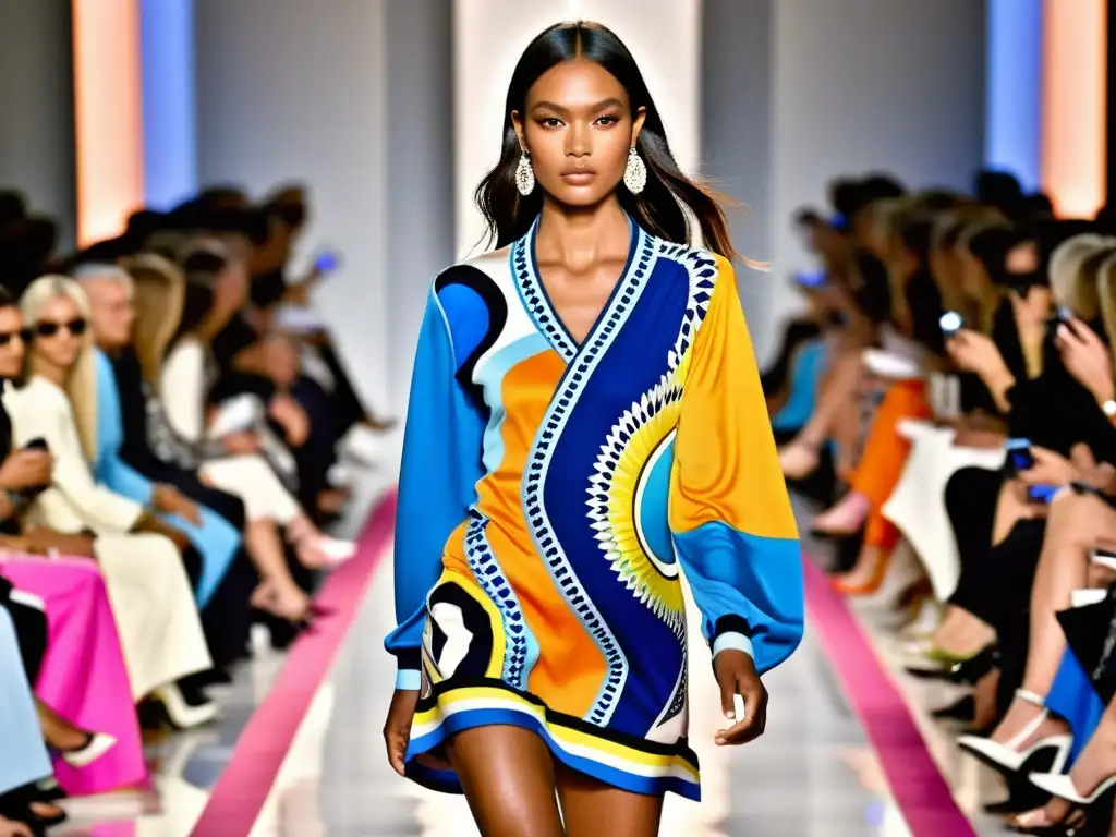 Desfile de moda con estampados vibrantes de Emilio Pucci: una revolución de moda y coloridos diseños en la pasarela