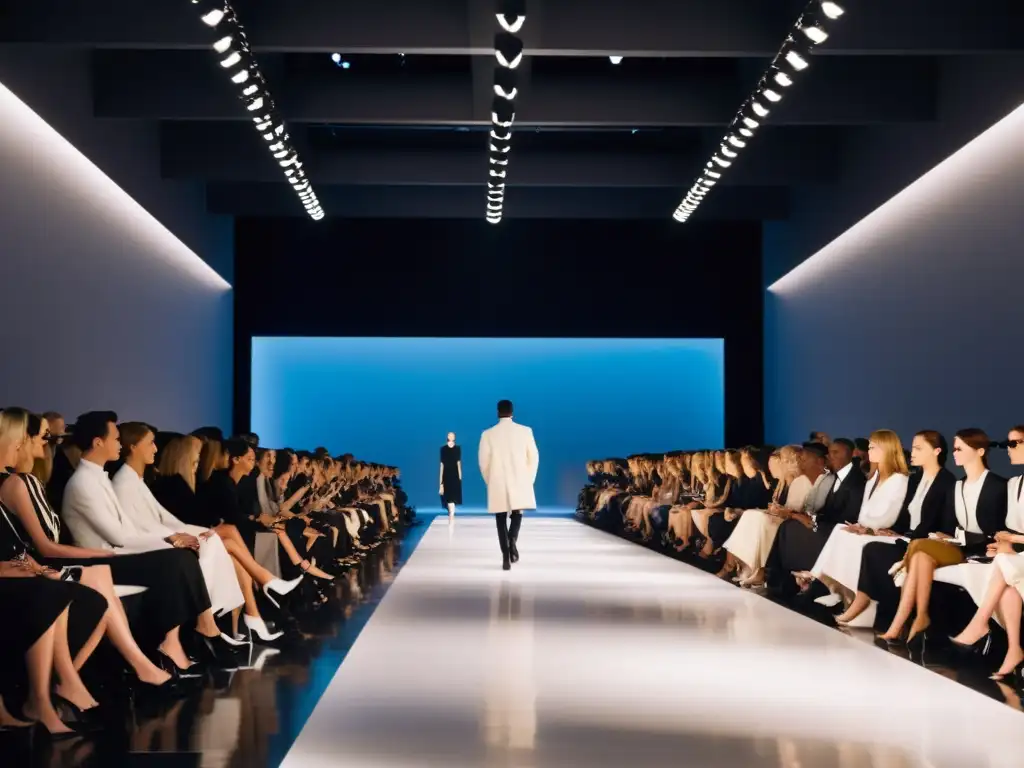 Desfile de moda Jil Sander con impacto del minimalismo en la moda, elegancia atemporal