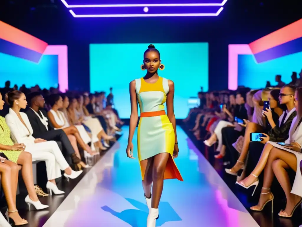 Desfile de moda con ropa gamificada y tecnológica