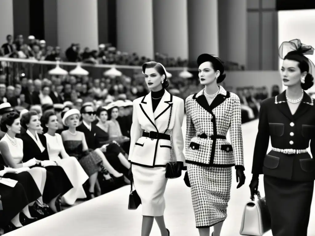 Desfile de modas de los años 50 con impacto cultural de Chanel y Dior