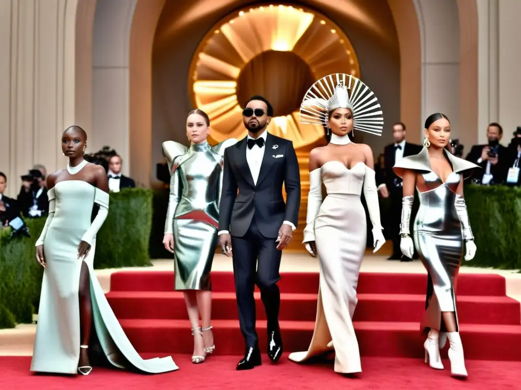 Un desfile vanguardista en la Met Gala, fusionando moda y tecnología para impulsar el impacto cultural de la Met Gala en la moda postpandemia