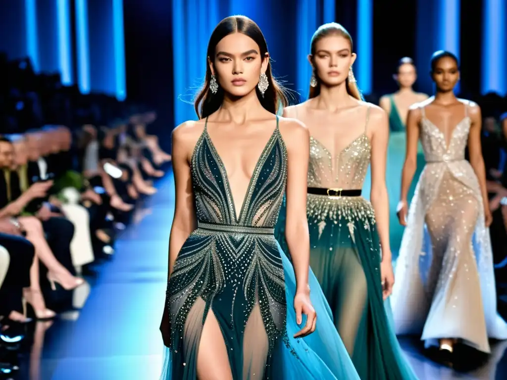 Deslumbrante desfile de la colección vestidos noche Elie Saab, con detalles y elegancia