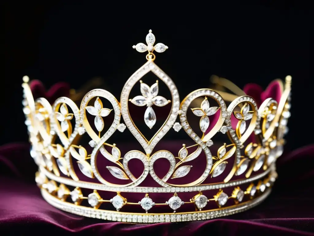 Una deslumbrante tiara engastada con diamantes, símbolo de la opulencia y elegancia de las joyas en la corte europea