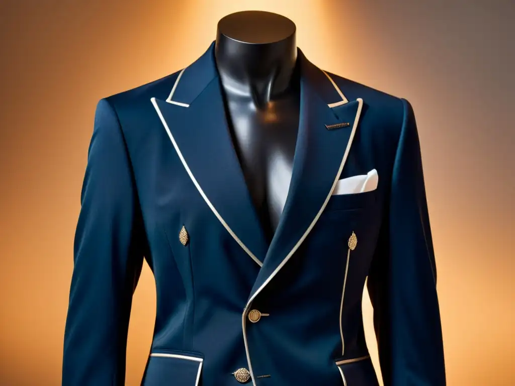 Un elegante saco desestructurado de Giorgio Armani resalta el impacto cultural del desconstructed suit con sus detalles de costura y texturas lujosas