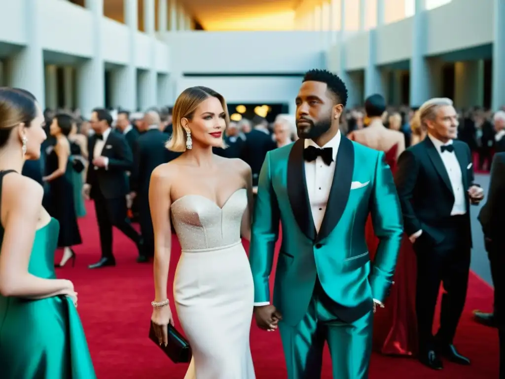 Escena de alfombra roja en el LACMA Art + Film Gala, con impacto cultural de la moda y glamour en Hollywood