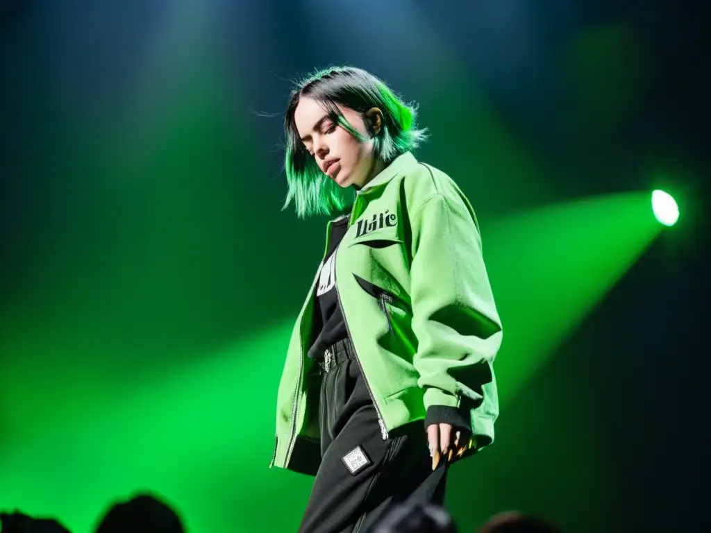 Billie Eilish cautiva con su estilo disruptivo en un intenso concierto en blanco y negro