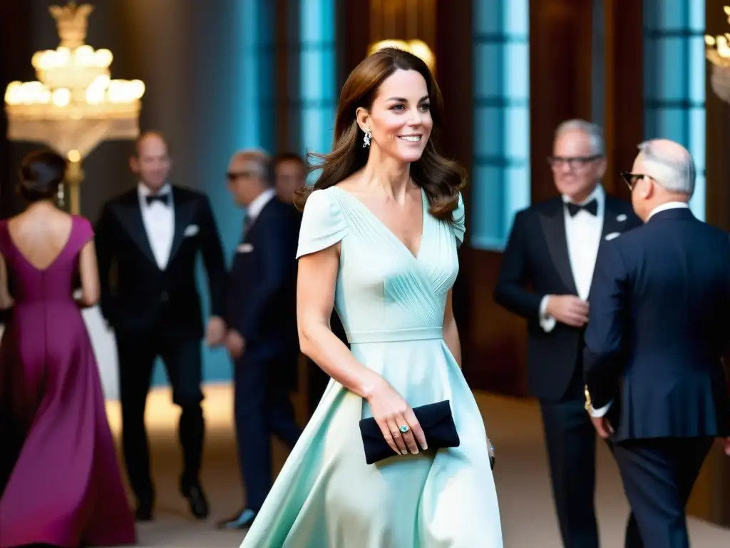 Kate Middleton, en un evento de moda, exhibe una elegancia regia