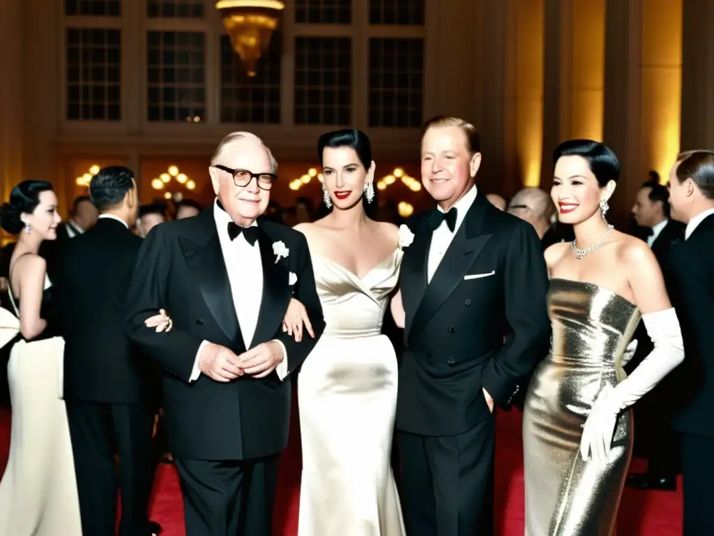 Imagen en blanco y negro del primer Met Gala en 1948, con invitados exclusivos y glamour en el Metropolitan Museum of Art