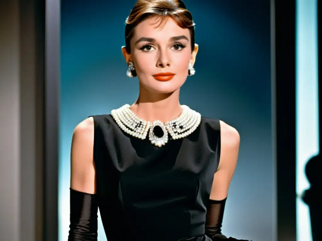 Imagen del icónico vestido negro de Givenchy usado por Audrey Hepburn en Breakfast at Tiffany's