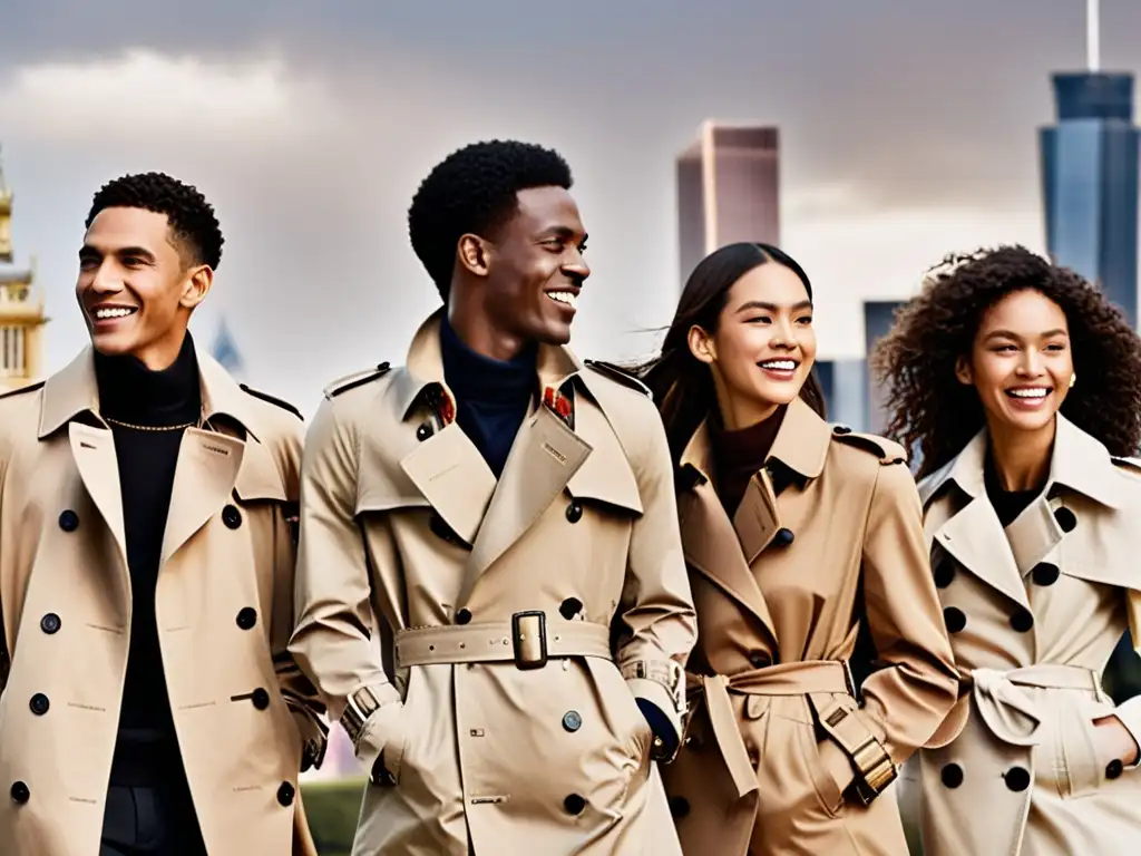 Imagen de impacto cultural de Burberry en moda: diversidad, conexión auténtica y estilo global en una ciudad icónica