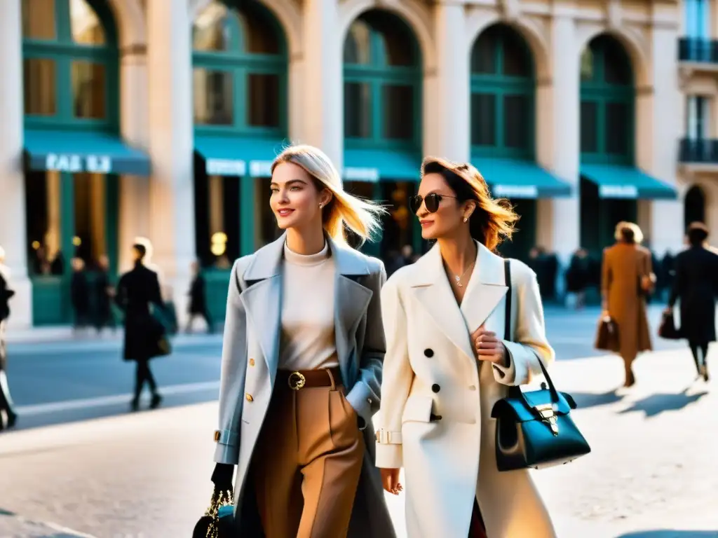 Imagen de impacto cultural de las Semanas de la Moda en París: elegancia, creatividad y energía en las calles durante el evento icónico