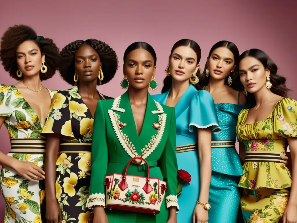 Imagen en 8k de la icónica campaña 'Viva la Mamma' de Dolce & Gabbana, mostrando mujeres empoderadas celebrando la maternidad y la feminidad, reflejando el impacto cultural de Dolce & Gabbana