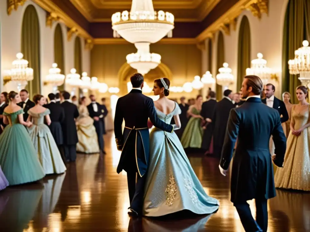 Imagen de moda que refleja el estatus social del siglo XIX con elegante escena de salón