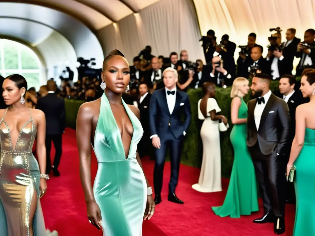 La impactante alfombra roja de la Met Gala, con celebridades y moda vanguardista, ilustra el impacto cultural de la Met Gala