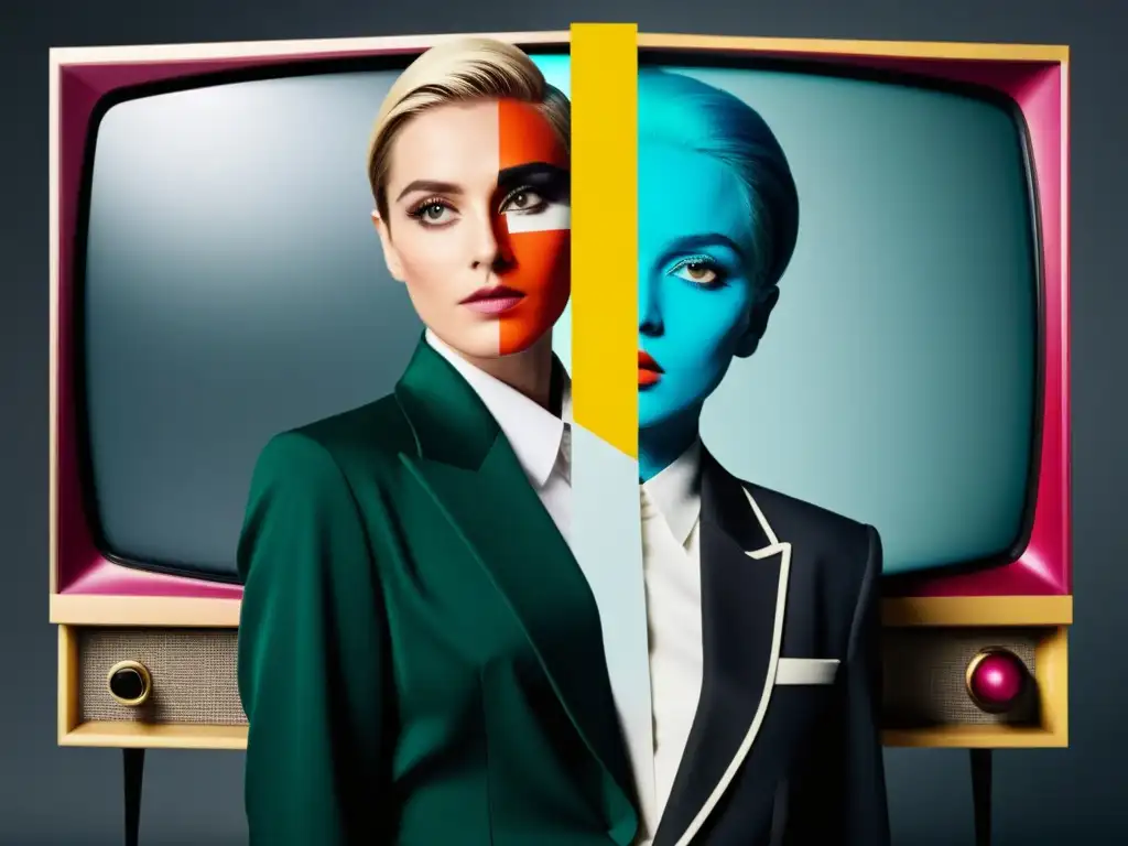 Una impactante representación de la estética andrógina en cine y televisión, contrastando lo clásico con lo vanguardista