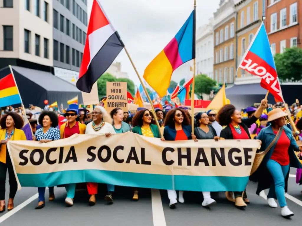 Manifestación con impacto cultural, moda y movimientos sociales en la ciudad