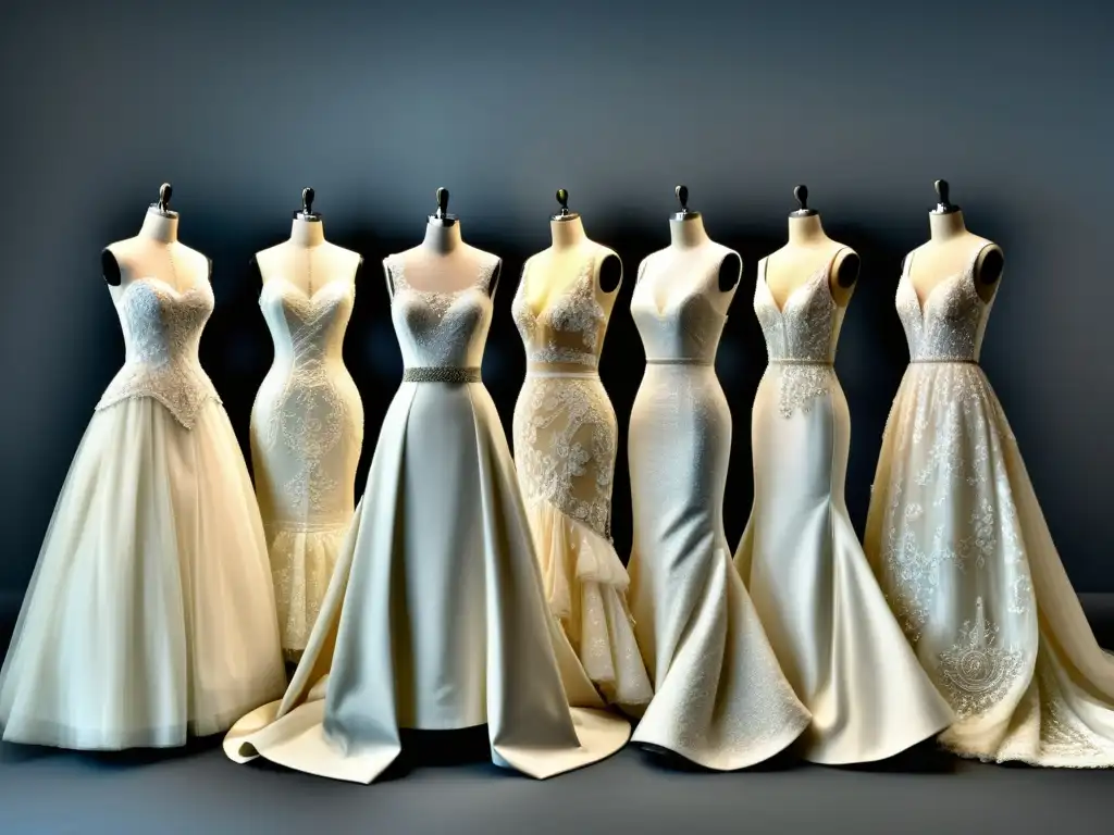 Una impresionante imagen ultradetallada en 8k que muestra la evolución de vestidos de novia desde principios de 1900 hasta la actualidad