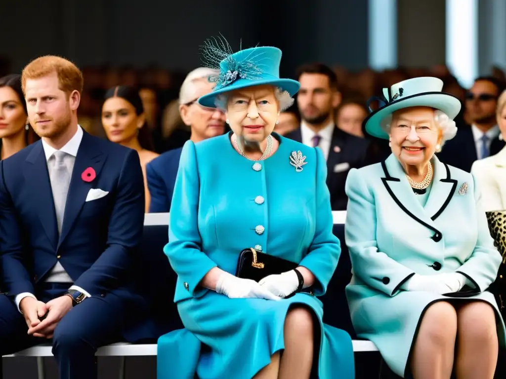 La influencia de la Casa de Windsor en la moda capturada en un desfile mientras la Reina Isabel II asiste con elegancia y sofisticación