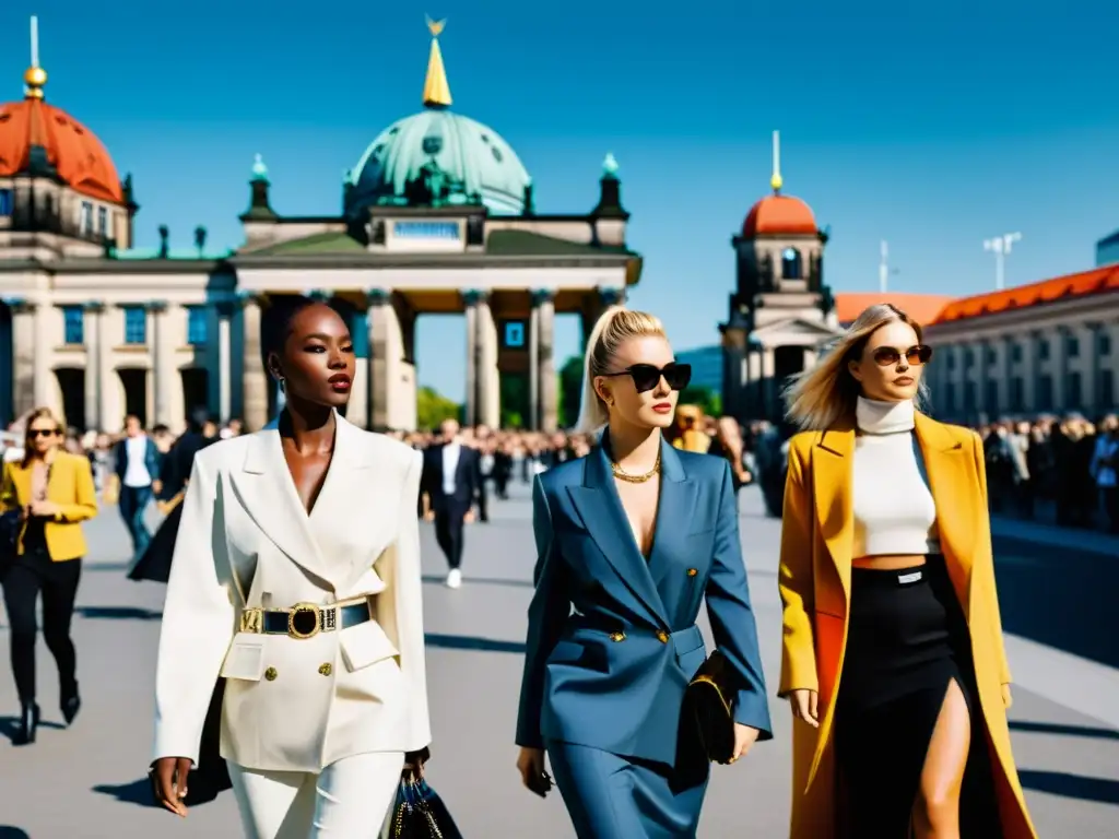 Influencia de la Berlin Fashion Week: Escena vibrante con moda innovadora y energía creativa en las bulliciosas calles de la ciudad durante el evento