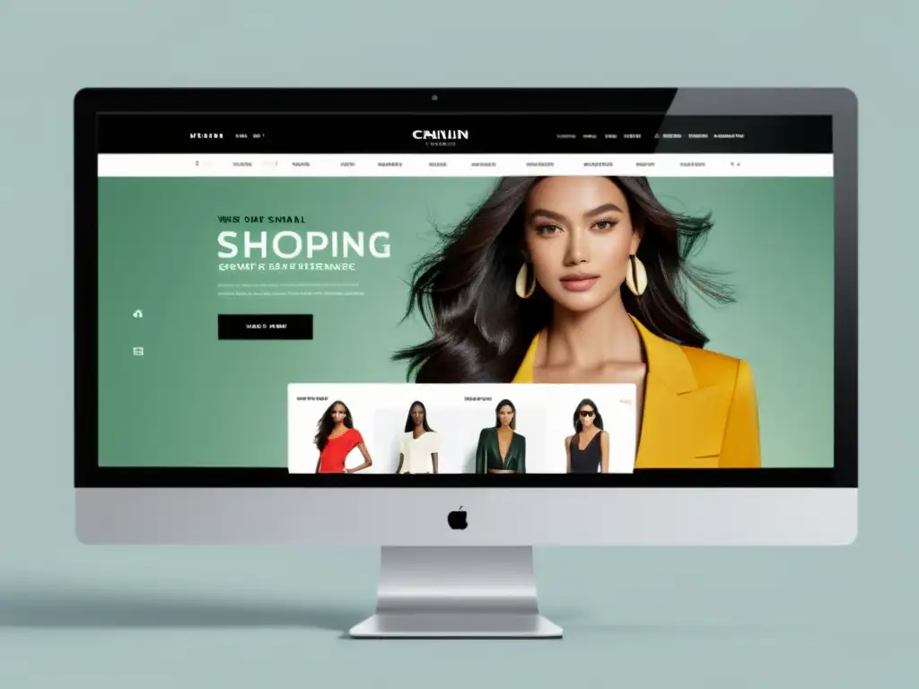 Experiencia de compra multicanal en moda: diseño moderno y navegación intuitiva Interfaz de ecommerce de moda multicanal con diseño moderno y experiencia de compra intuitiva, estrategias ecommerce moda multicanal