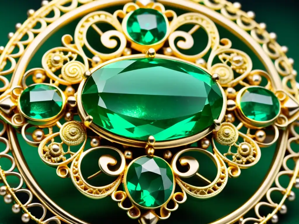 Una joya perdida: el broche de esmeralda de La Malinche, con detalles exquisitos y un rico color verde