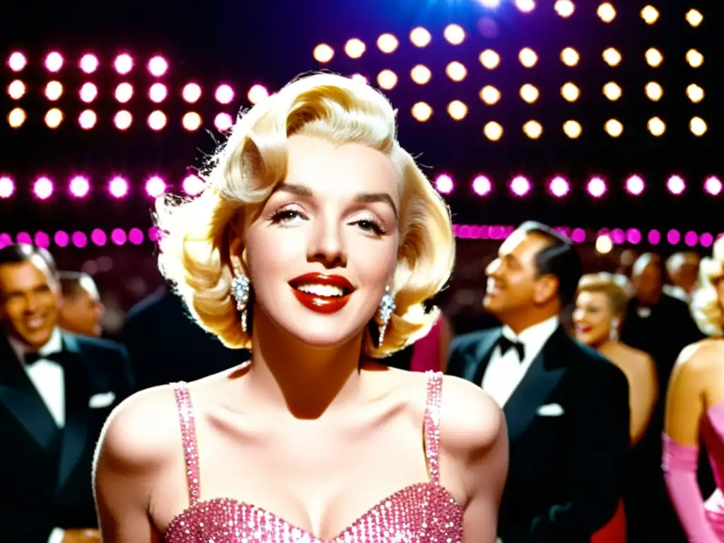 Marilyn Monroe en icónica escena de 'Diamonds Are a Girl's Best Friend' en 'Gentlemen Prefer Blondes', deslumbrante con joyas en cine y música