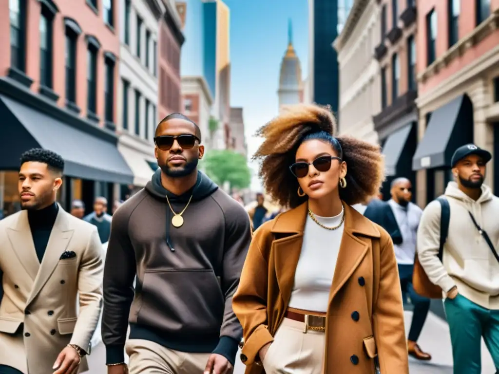 Legado de Dapper Dan en streetwear: Multicultural moda urbana, fusión histórica y moderna, energía vibrante de la calle