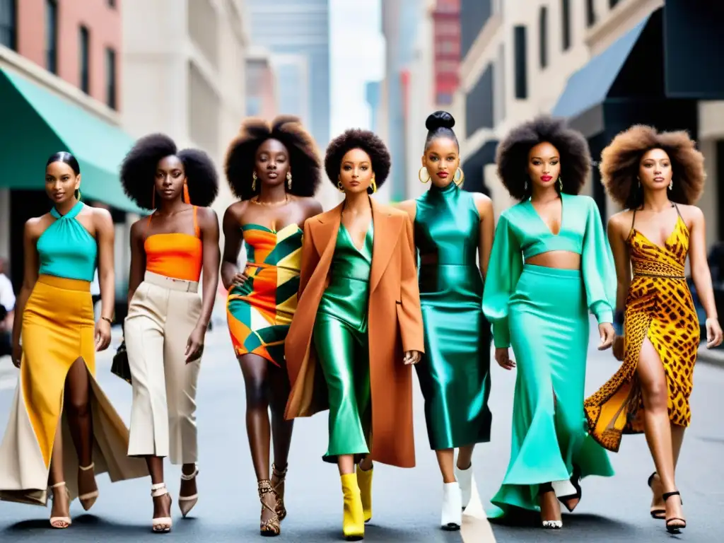 Moda afroamericana: desfile callejero vibrante con diseños culturales, símbolo de resistencia y empoderamiento