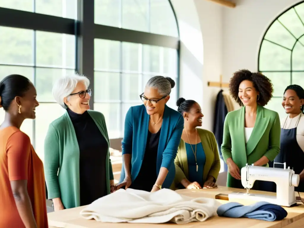 Eileen Fisher lidera la moda ética en un taller sostenible, colaborando con diseñadores y artesanos