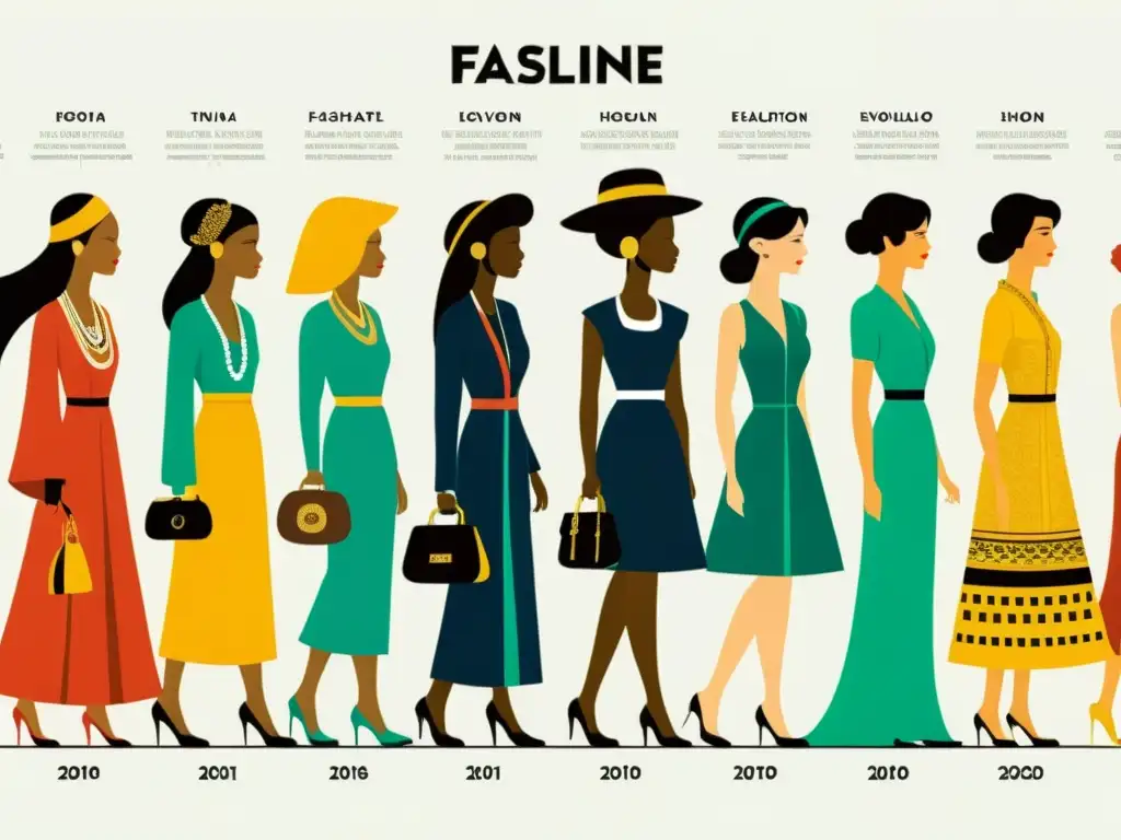 Una evolución de la moda a lo largo del tiempo, reflejando cambios psicológicos y culturales