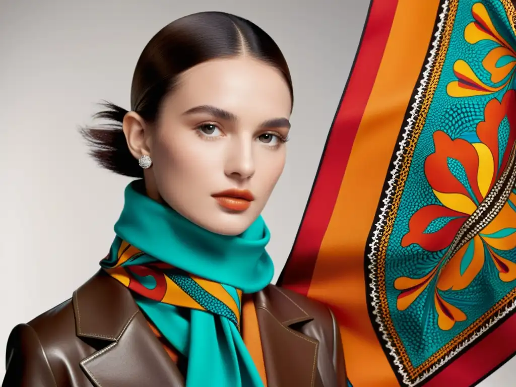 Modelo con bufanda Hermès fusiona arte y moda, impacto cultural última bufanda Hermès