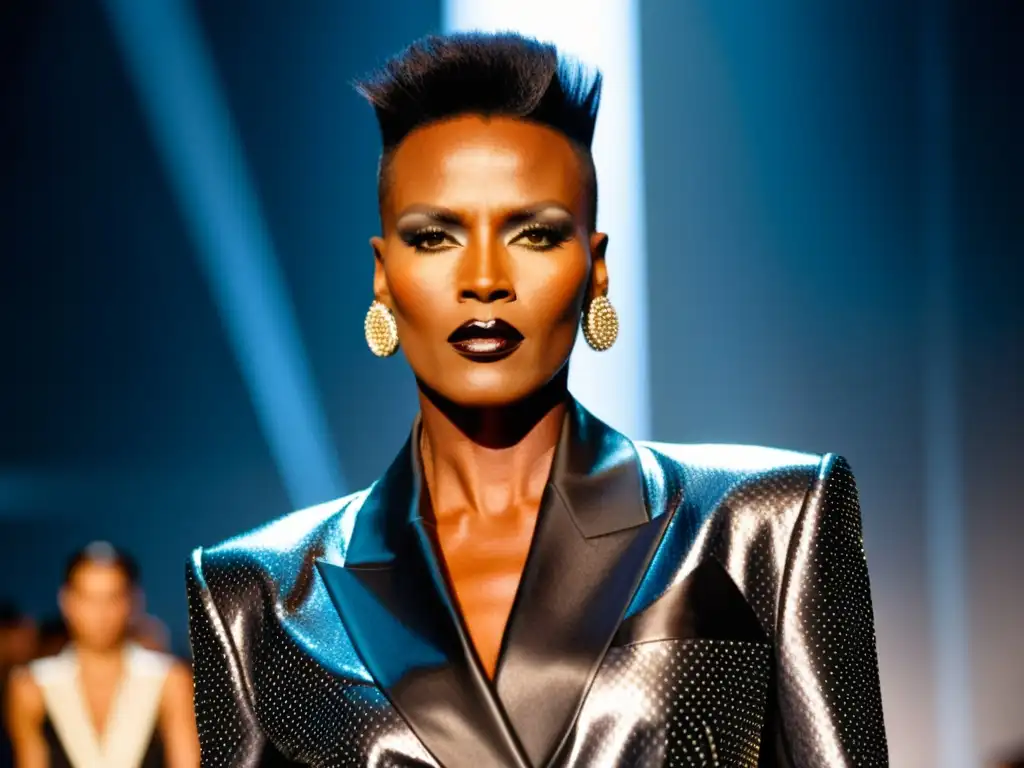 Grace Jones deslumbra en la pasarela con moda impacto cultural