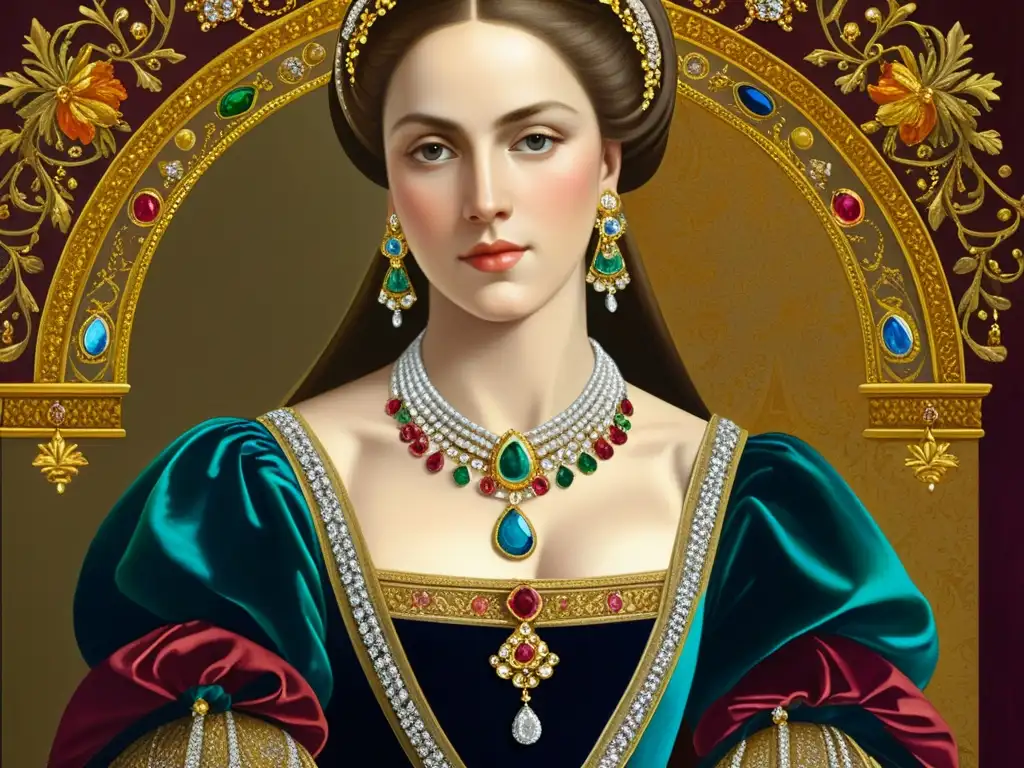 Una pintura renacentista muestra la influencia de las joyas en el arte y la moda de la época, con nobles elegantemente adornados