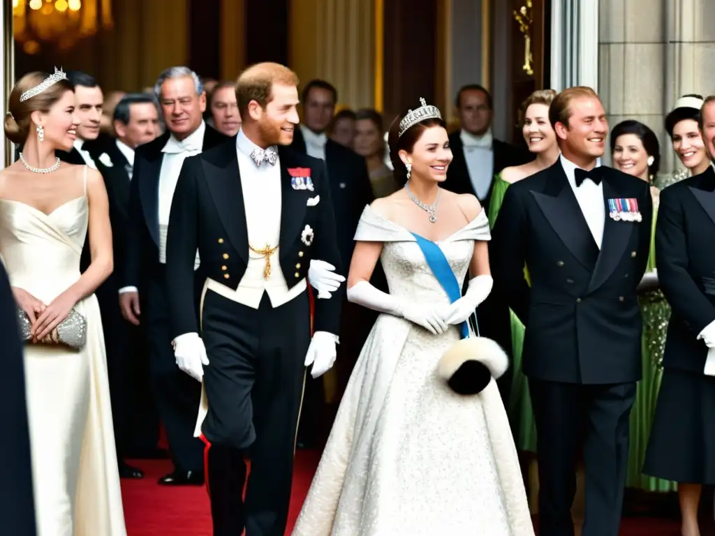 La reina Elizabeth II en un evento real, mostrando la influencia de la Casa de Windsor en la moda, con elegancia atemporal