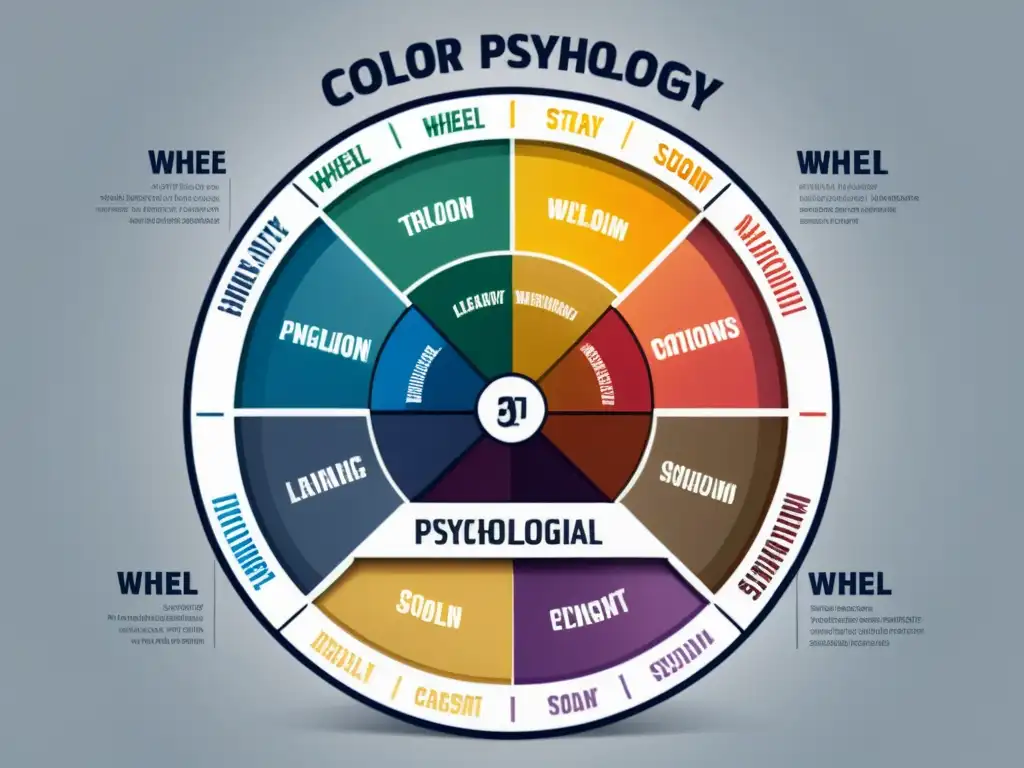 Una rueda de psicología del color vibrante y moderna con significado psicológico colores moda