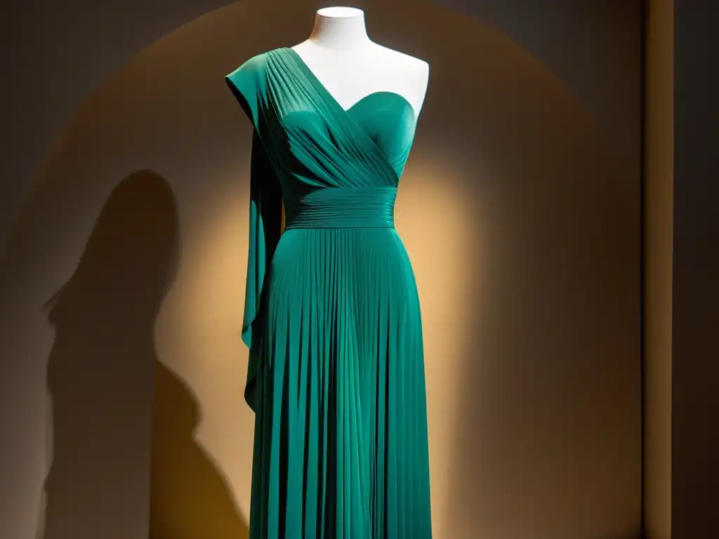 Vestido Grecianstyle de Madame Grès: Elegancia atemporal Vestido Grecianstyle de Madame Grès en museo, impacto cultural moda historia