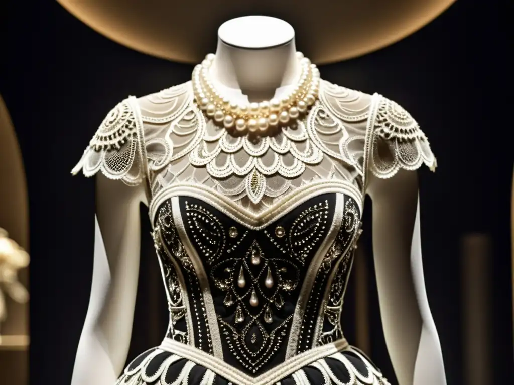 Vestido icónico de Alexander McQueen, impactante colección Savage Beauty moda, detalla en maniquí