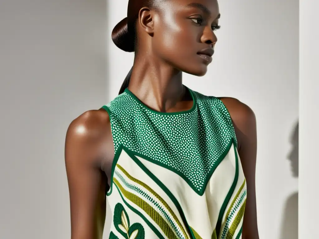 Vestido Stella McCartney de tela ecológica, detalle y belleza para un impacto ecológico moda sustentable